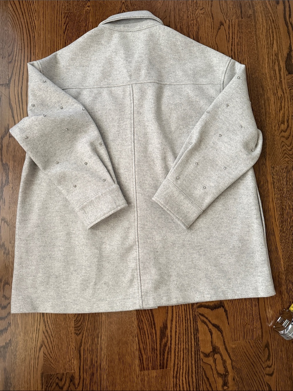 Vocal grey shacket with rhinestone studs medium - Picture 15 of 16